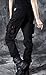 Chouyatou Women's Stylish Military Multi-Pockets Wild Cargo Pants (Large, Black)
