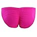 FEESHOW Men's Silky Bikini Briefs Bulge Pouch Underwear Swimwear Ruched Back (Rose)