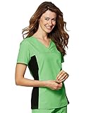 Flexibles By Cherokee Women's V-Neck Solid Scrub Top Large Pistachio Gelato
