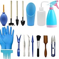 Old Tjikko 21 Pieces Succulent Plant Tools,Mini Garden Hand Tools Set,Transplanting Succulent Tools Small Gardening Tools for Indoor Miniature Fairy Garden Plant Care (21Pcs Mini Garden Tool)