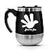 LEADNOVO Update Self Stirring Mug Auto Self Mixing Stainless Steel Cup for Bulletproof/Keto Coffee/Tea/Hot Chocolate/Milk/Cocoa Protein Shaker Mug for Office/Kitchen/Travel/Home -450ml/15.2oz (Black1)