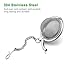 12Pcs Stainless Steel Tea Ball Mesh Tea Infuser Strainers Premium Tea Filter Tea Interval Diffuser with Extended Chain Hook for Brew Loose Leaf Tea and Spices & Seasonings