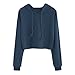 Goddessvan Womens Long Sleeve Hoodie Sweatshirt Jumper Hooded Pullover Hole Tops Blouse Outwear
