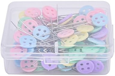 UBOOMS 1 Pack Patchwork Head Pins Sewing Knitting Pins Needle Pins Craft DIY Tool Quilting Tool Sewing Accessories,100pcs/Pack