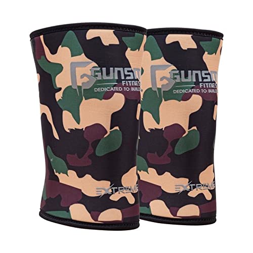Gunsmith Fitness 7mm Knee Sleeves Weight Lifting for Men and Women – 1 Pair Neoprene Gym Knee Support for Powerlifting, Weightlifting, Squats & Releases Post Workout Pain and Discomfort