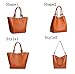 Obosoyo Women's Waterproof Handbags ladies Synthetic Leather Tote Shoulder Bags Fashion Travelling Mommy Soft Hot Brown