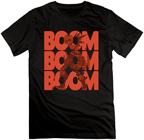 HEXUN Men's Boom Boom Boom Bakugou Katsuki T Shi Fashion Funny T-Shirt Large Black
