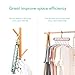 ESOUL TECHNOLOGY Pack of 6 Clothes Hangers Space Save Closet Organize Plastic Hanger Suit Pants Coat Skirt Gray