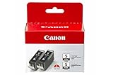 Brand New Genuine Canon PGI-5 Black 2-Pack Pigment Black Ink Tanks in Factory Shrink Wrap and Easy Open Bulk Packaging! No Retail Boxes or Plastic Packaging!