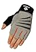 Bionic Glove Men's Cross-Training Fingerless Gloves w/Natural Fit Technology, Gray/Orange (Pair)