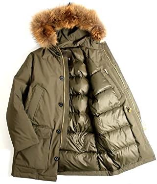 Amazon アウトレット品 マッキントッシュ ロンドン ファー付きダウンフードコート 撥水 リアルファー ストームポケット 38 カーキ コート ジャケット 通販