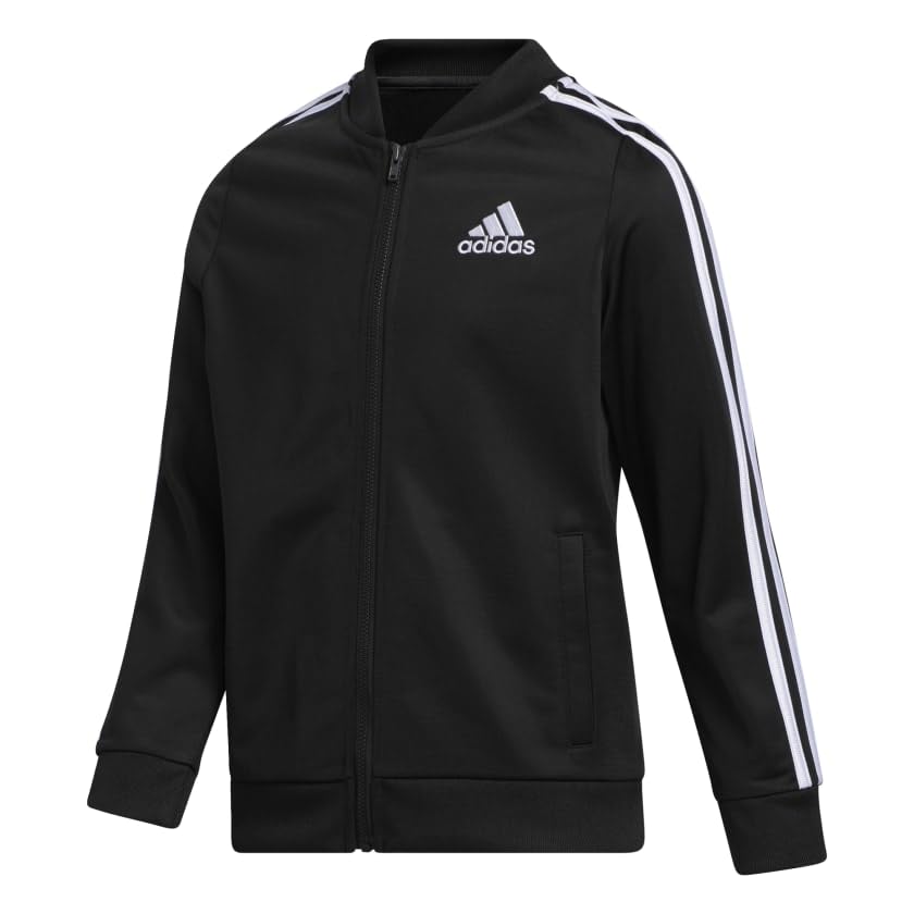 adidas Girls' Zip Front Tricot Bomber Jacket