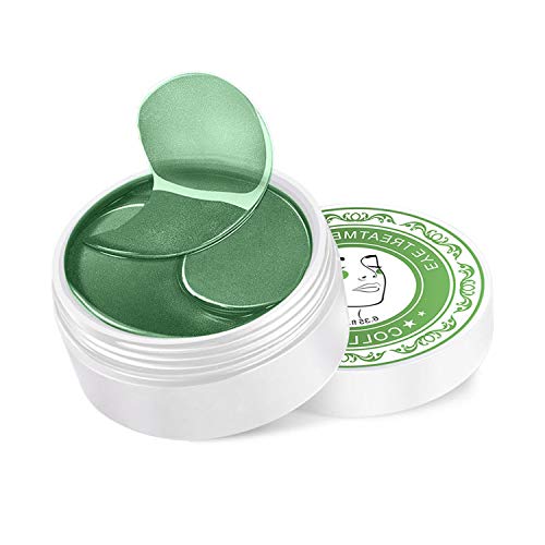 HailiCare Eye Treatment Masks, 30 Pairs Under Eye Pads Moisturizing Reduce Puffy Eye Wrinkles Dark Circles, Collagen Eye Mask Anti- Aging (Green)