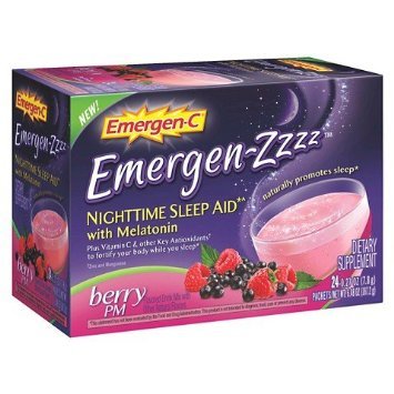 Emergen-C Emergen-Zzzz Nighttime Sleep Aid Berry PM, 1 Pack of 24 Packets (Pack of 3)