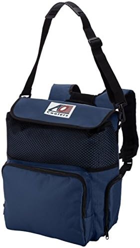 AO Coolers Backpack Soft Cooler with High-Density Insulation, Navy, 18-Can