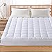 FAIRYLAND Queen Mattress Topper Bed Pillow Top Cooling Mattress Pad Cover Cotton with Snow Down Alternative Fill(8-21 Inch Deep Pocket)