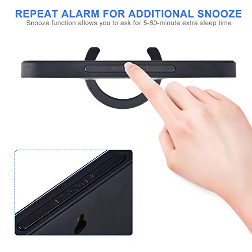 Ygdigital Digital Alarm Clock,6.5 Inch LED Mirror Electronic Clocks