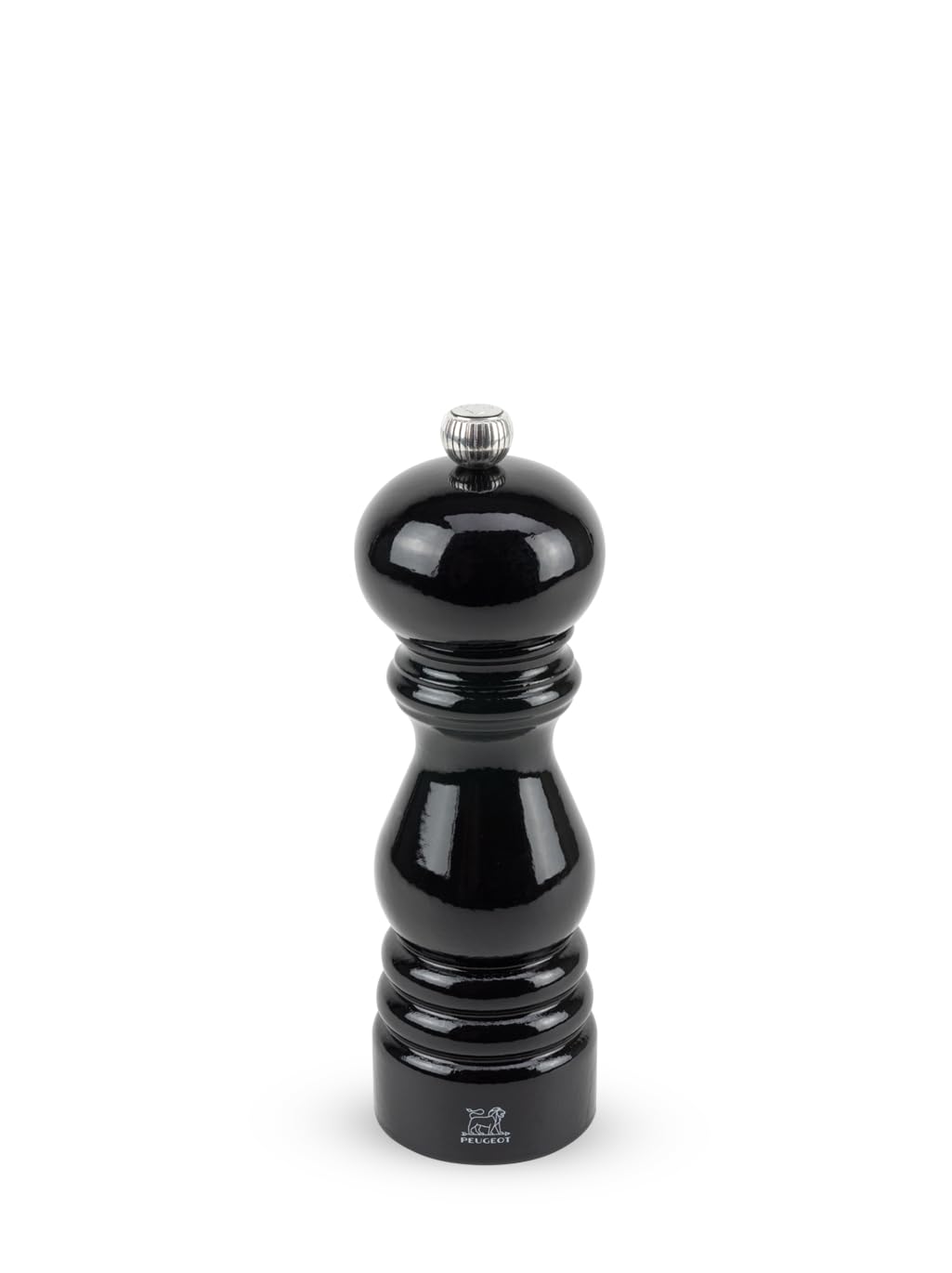Peugeot - Paris Manual Pepper Mill - Adjustable Grinder - Beechwood, Gloss Black, 18 cm