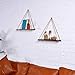 ASLINY Distressed Wood Hanging Swing Rope Floating Shelves (Brown - Dark Walnut - Great Finishes)