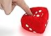Zento Deals Pair of 3’’ Hanging Red Mirror Plush Fuzzy Dice with White Dots for Rear View Mirror Hanging Ornament G