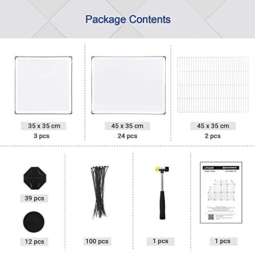 SONGMICS cavia'skooi met hellingbaan, buitenverblijf voor konijnen, grote ren met trap, doe-het-zelf hamsterkooi van… - Afbeelding 8