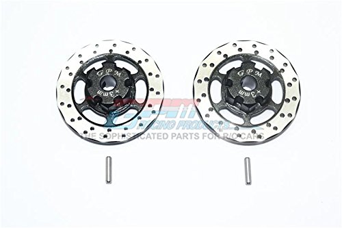 GPM For Traxxas Unlimited Desert Racer 4X4 (#85076-4) Upgrade Parts Aluminum +3mm Hex With Brake Disk With Silver Lining - 1Pr Set Black
