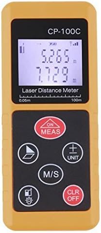 QIYAT CPTCAM Smallest Mini New 330 Feet/100M Handheld Digital Laser Distance Meter Range Finder Diastimeter with single color shell and LCD Digital Screen(CP-100C)