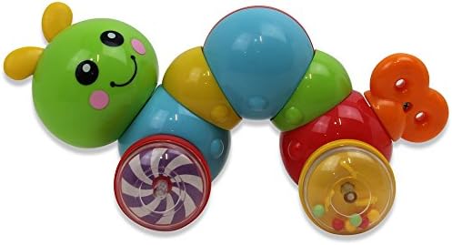 Toddler Press N Go Caterpillar Inchworm Baby Push Rattle Activity Toy