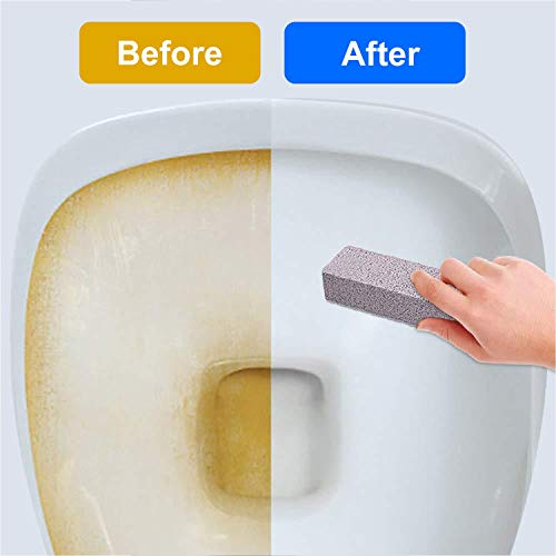 Pumice Stone Toilet Bowl Cleaner, Hard Water Ring Stains Remover, Grey
