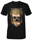 Harley-Davidson Men's Blazed Skull All-Cotton Short Sleeve T-Shirt, Black