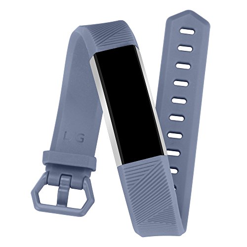 image for UMTELE Compatible with Fitbit Alta Bands, Soft Wristband with Metal Bu