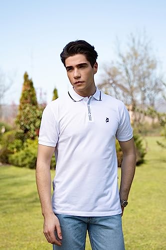 100% COTTON POLO SHIRTS FOR MEN, SHORT SLEEVE POLO SHIRT, UNIQUE MEN’S COTTON POLO SHIRTS (US, ALPHA, X-LARGE, REGULAR, REGULAR, NO 5, BLACK)
