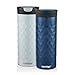 Contigo SnapSeal Kenton Travel Mugs, 20 oz, Polar White & Monaco, 2-Pack
