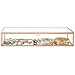 MyGift Rose Gold Metal & Glass Mirrored Jewelry Display Box with Hinged Top Lid