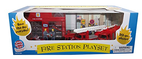 Small World Toys Vehicles - Fire Station 20 Pc. Playset