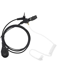 RUKEY Auricular acústico oculto de 1 pin para auriculares de tubo acústico con micrófono PTT VOX para Yaesu FT-50R VX-132 VX-410 VX-420 FT-60R VX-160