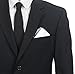 Flairs New York Gentleman's Essentials Weekend Casual White Pocket Square (White/Prussian Blue [Linen])