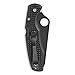 Spyderco Pacific Salt Lightweight Folding Knife - Black FRN Handle with SpyderEdge, Hollow Grind, H-1 Steel Black Blade and Back Lock - C91SBBK