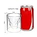 Skull Glass Mug,Set of 4 2.5oz Shot Glasses,Funny Crystal Drinking Cup for Men,Creative Whiskey Glasses,Double Wall Cool Beer Cup for Wine Cocktail Vodka,Home Halloween Party Bar Gift