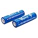 Vamery 2Pcs 18650 3.7V-4.2V 5000MAH Li-ion Rechargeable Efficient Battery Blue