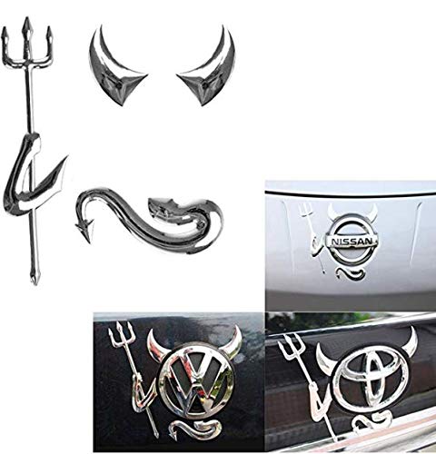 SANGAITIANFU 1 Pcs 3D PVC Small Devil Style Sticker Decal Decoration for Auto Car