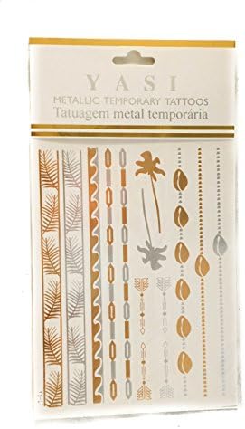 Yasi Metallic Temporary Tattos - Chains, Tree and Arrows YS-17