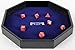Dice Tray - Heavy Duty 11.5 Inch Leatherette with Blue Velvet Rolling Surface
