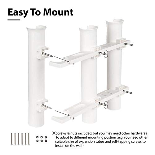 CAIKEI Fishing Rod Rack Rod Holders Tube Rod Racks with Reel and Tools Slot for Rod Fishing, Deep Sea Fishing and Trolling - Thumbnail 4
