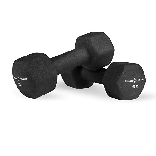 Fitness Republic Neoprene 3 Dumbbell Pairs Combo (8lbs, 10lbs & 12lbs) - Thumbnail 3
