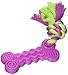 SPOT Ethical Pets Lil Rubber Bone with Rope Puppy and Small Dog Toy