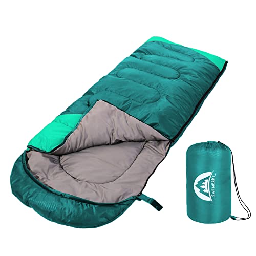 SWTMERRY- Sleeping Bag 4 Seasons (Summer, Spring, Fall, Winter) Warm & Cool Weather - Extra Thick Cold-Proof, Lightweight,Waterproof Indoor & Outdoor Use for Kids, Teens & Adults for Hiking Camping