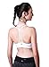 Women's Yoga Bra Light Support Cross Back Wirefree Pad Soft Queenie Ke Size L Color Angle White