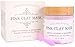 Pink Clay Face Mask by Josias Rivers 9 Ounce :: Damascan Rose Infused Purifying Face Mask Designed To Stimulate Collagen and Brighten Skin :: Draws Out Impurities While Smoothing Skin