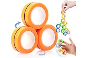 Magnetic Rings Fidget Toys Stress Relief Decompression Finger Game Props ADHD Anxiety Tools Ideal Gift for Kids Adults